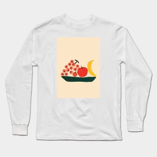 Food Decor, Fruit Print, Abstract, Modern, Minimalist Long Sleeve T-Shirt